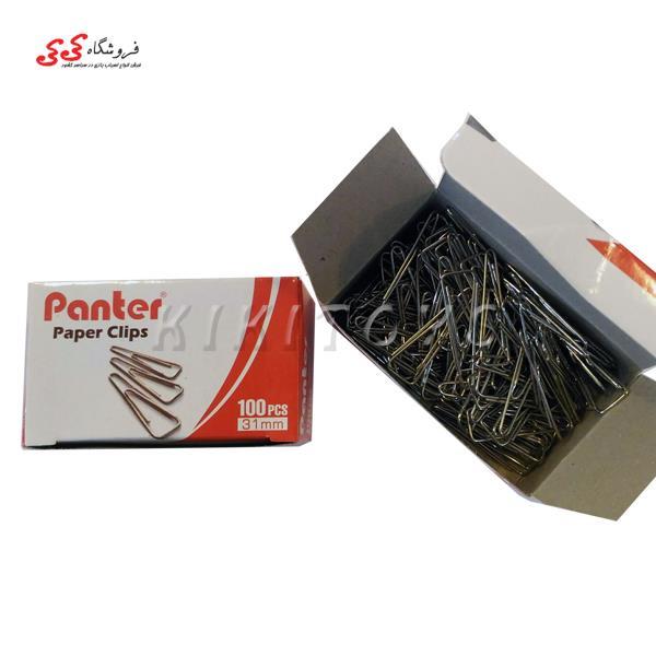 گیره کاغذ پنتر مدل ساده سایز 31 میلی متر - بسته 100 عددی Panter Simple Paper Clips Size 28mm - Pack of 100